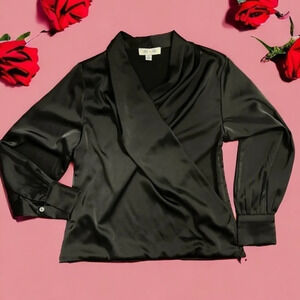 She + Sky Black Blouse Dressy